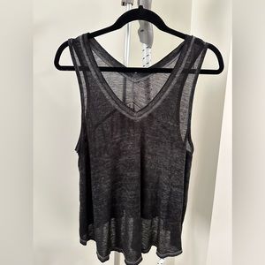 Free People We The Free black tank top. Size small. Work once.